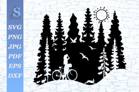 Download Girl in Nature SVG - Premium Resources
