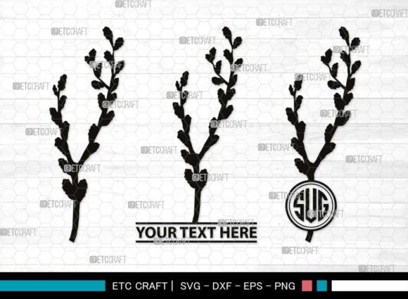 Download Pussy Willow Monogram, Spring Nature Svg - Premium Resources
